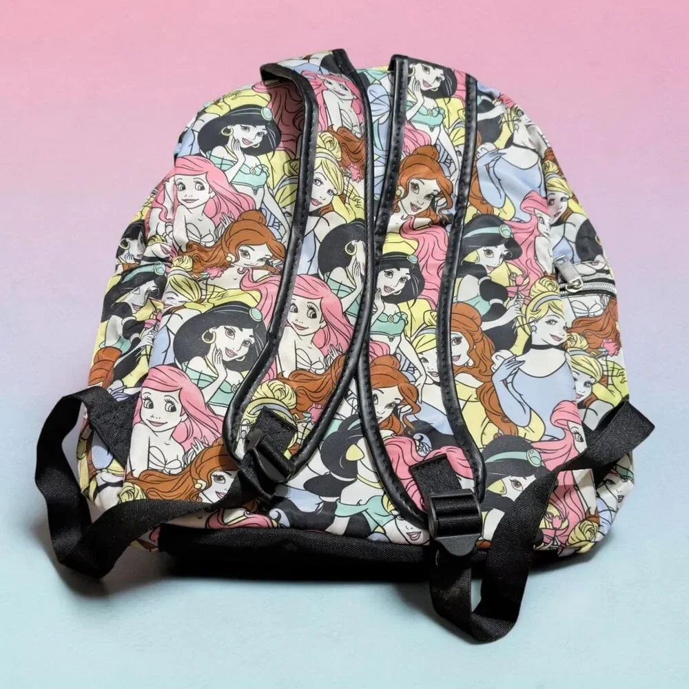 Disney Princess Backpack, Ariel Cinderella Belle Jasmine Girls School Backpack